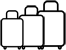WALIZKI Zestaw trzy-elementowy Pierre Cardin ABS1256 RUIAN10 x3 Z popiel