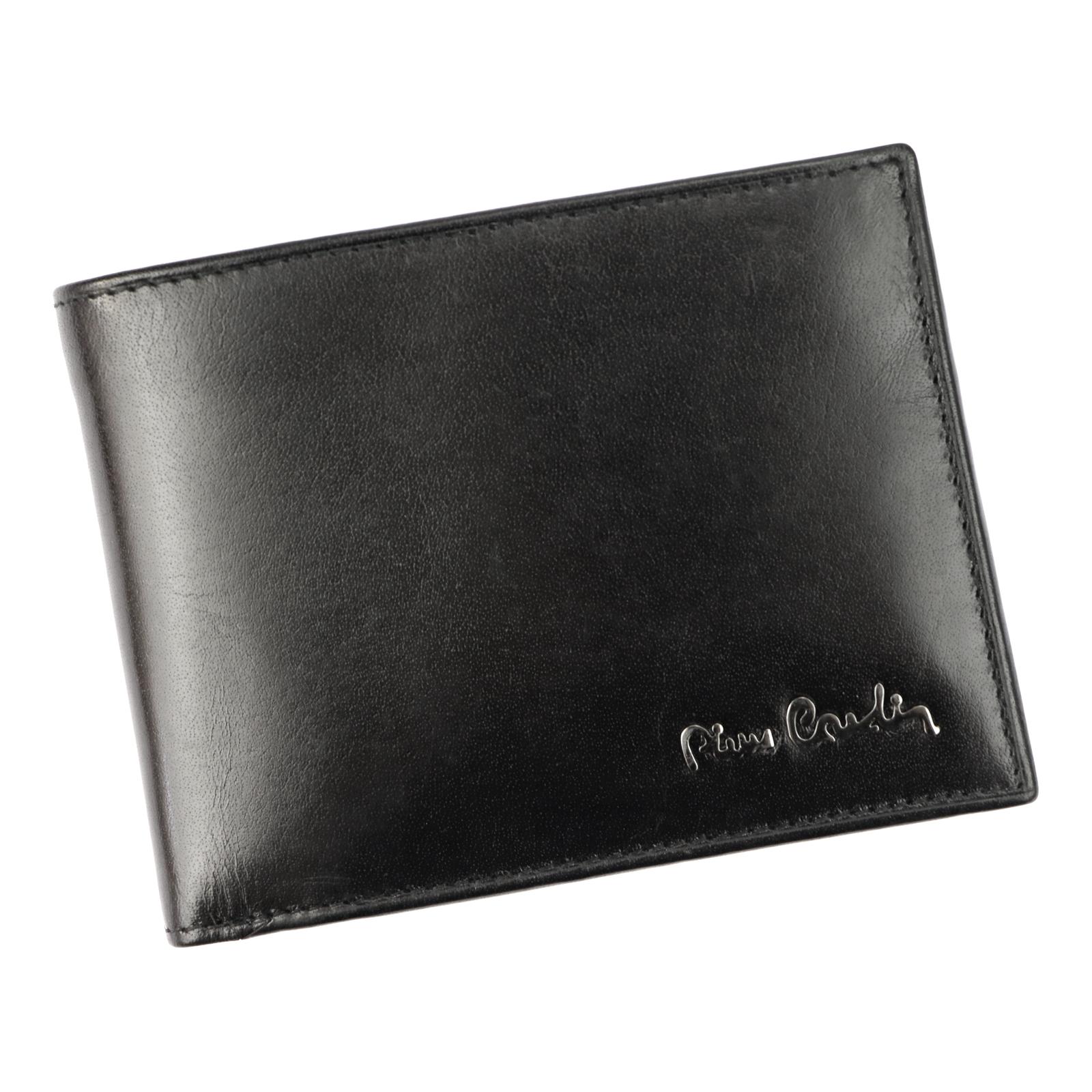 E-shop Čierna kožená peňaženka Pierre Cardin
